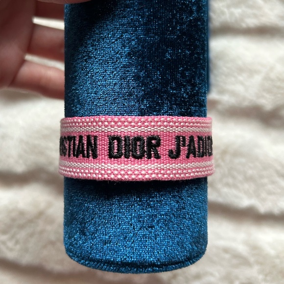 Christian Dior Woven Cotton J’Adior Friendship Adjustable Bracelet Pink OS - Picture 8 of 13